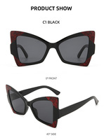 Lunettes de soleil tendance à prix avantageux pour femmes, surdimensionnées, de plage, de haute qualité, forme œil de chat, papillon, avec logo personnalisé pour femmes