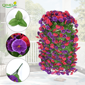 Guirlande murale décorative en plastique souple à double <span class=keywords><strong>fleur</strong></span> de trompette simulée pour mariage, nouvel an, Halloween - Product Image 4