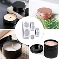 500 étiquettes d'avertissement pour bougies, 2,5 cm/0,98 po, autocollants pour pots de bougies, cire fondue, autocollants de sécurité, accessoires pour la fabrication de bougies DIY