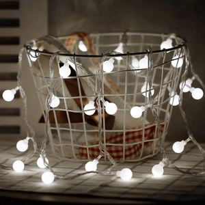 โคมไฟคริสตัลทรงกลมยาว33ฟุต100 <span class=keywords><strong>LED</strong></span> สายสีขาวลูกโลกสำหรับงานปาร์ตี้คริสต์มาสลานบ้านงานแต่งงาน - Product Image 2