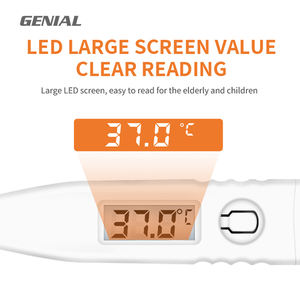 ميزان حرارة رقمي للأطفال عالي الحساسية وسريع القراءة ومقاوم للماء، مع مسبار مرن للاستخدام الفموي/تحت الإبط/شرجي، مصنوع من البلاستيك المتين - Product Image 2