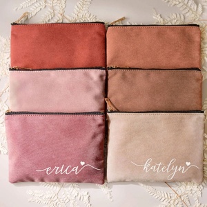 Borsa personalizzata <span class=keywords><strong>per</strong></span> il trucco in velluto <span class=keywords><strong>per</strong></span> donna con nome personalizzato stampato borsa cosmetica da damigella d'onore <span class=keywords><strong>per</strong></span> la mamma o <span class=keywords><strong>per</strong></span> la festa - Product Image 5