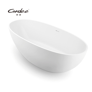 Phòng tắm sang trọng hiện đại tắm đá cẩm thạch nhân tạo bồn tắm freestanding bồn tắm lớn hình bầu dục bề mặt rắn ngâm drainer bao gồm - Product Image 4