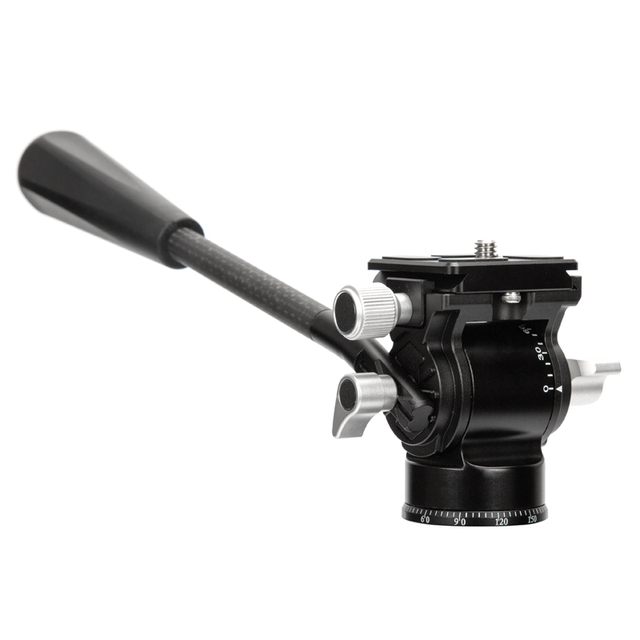 Manizek TE360S Mini Aluminum Alloy Fluid Head Video Camera Accessories Tripod 3kg Load Capacity 1/4 3/8 Screws Universal Fit
