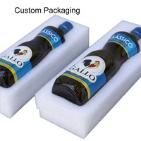 Inserts en mousse de polyuréthane YuanYuan EPE PU EVA pour bouteilles de vin, emballage pour verres à vin, boîtes d'échantillons avec découpes