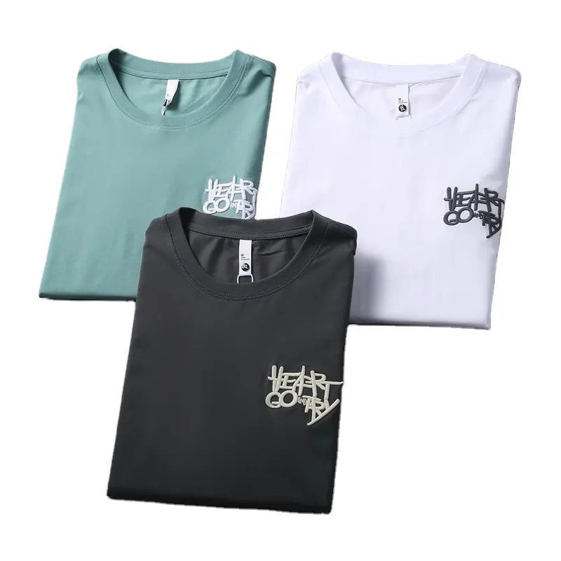 G-SDQL Ringer t shirt for Men High Quality Cotton Short Sleeve Summer Tshirts Casual Streetwear Custom Logo Embroidery T Shirt