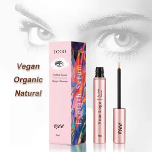 Prostaglandin Free Natural Lash Serum Custom Private Label Empty Container Applicator Eyelash Growth Liquid Tube Bottle For 3 ml