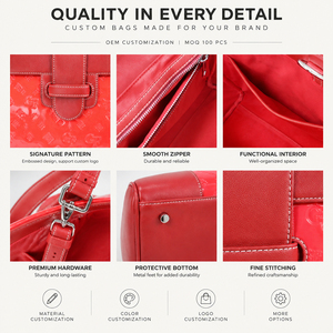 Usine de sacs à main OEM, plusieurs options de couleurs, nouveau sac à main en PU, sac fourre-tout pour femmes, sac à bandoulière personnalisé avec logo de designer. - Product Image 2