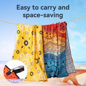 Toalla deportiva de microfibra con logotipo personalizado Toallas de <span class=keywords><strong>playa</strong></span> sin arena de verano Toalla de <span class=keywords><strong>playa</strong></span> con estampado personalizado de secado rápido - Product Image 3