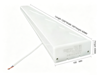 Barre lumineuse LED linéaire à 5 faces haute efficacité 70W 120*10CM, éclairage commercial à large portée