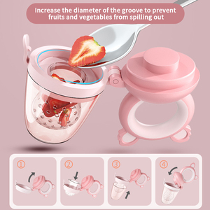 Sucette pour bébé en silicone, sans BPA, pour fruits et légumes, bâtonnet de dentition, flux rapide, sûr, doux, 6 mois+, complément alimentaire, sac en filet - Product Image 2