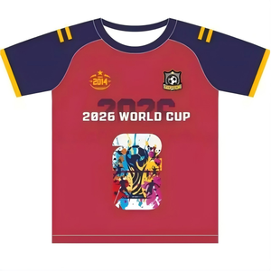 เสื้อฟุตบอลย้อนยุคแบบกำหนดเอง OEM 2026 ชุดแข่งขันฟุตบอลโลก ยูโรเปียนคัพ คลับ ดริฟิต แขนสั้น ของที่ระลึกสำหรับแฟนบอล - Product Image 2