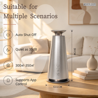 Diffuseur d'arômes commercial pour hôtel, nébuliseur d'huiles essentielles, machine à parfum, commande à distance par application, rechargeable, minuterie pour hôtel, spa