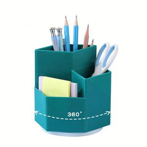 Support à stylos moderne, organisateur de bureau, rangement multifonctionnel de bureau, porte-stylos en PP rotatif - Product Image 1