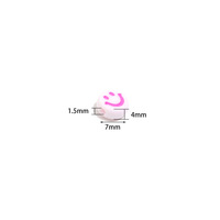 7 mm 100/pak Smile Face Spacer-kralen voor telefoonkettingen, sleutelhangers en knutselwerkjes