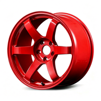 Nouvelles jantes de course en alliage d'aluminium forgé TE37 SAGA S-plus Style 17/18/19 pouces 5x100 5x114.3 légères concaves finition noire JDM