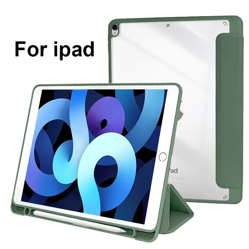 Hot Sale Pu+Tpu Auto Sleep And Wake Tablet Covers Case For Ipad 8Th Gen 10.5 Pro Air 3 10.5 Case 2019 With Pencil Holder