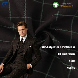 Pantalon uni en tissu charmeuse tissé à carreaux épais 450G pour uniforme scolaire JK, en TR finement filé pour filles - Product Image 1
