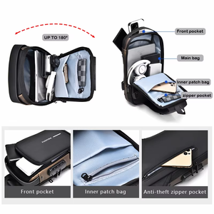 गर्म बिक्री पुरुषों के फैशन वाटरप्रूफ हल्के वजन puv usb डिजाइन लोगो अनुकूलित बैग - Product Image 5