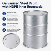 Tambor Compuesto de Acero Galvanizado de 200L con Receptáculo Interior de Polietileno para Envasado de Productos Químicos, Tambor UN 6HA1
