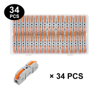 280 pièces Kit de bornes à sertir isolées boîte à sertir à froid prise de borne à sertir ronde isolée à froid assortiment de connecteurs électriques