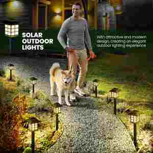 Luces Solares LED para Jardín, Ahorro de Energía, Impermeables IP65, Material ABS, con Sensor de Luz, Control de Intensidad, Montaje en Pared, Batería AAA - Product Image 5
