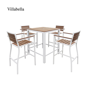 Muebles de exterior de alta calidad, sillas altas de jardín y mesa, juego de muebles de Bar de lujo para restaurante de Hotel - Product Image 3