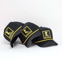 Casquette de golf pour homme de haute qualité OEM, noire, 5 panneaux, patch imprimé, broderie 3D, nylon imperméable, casquette de sport de plein air, casquette de baseball