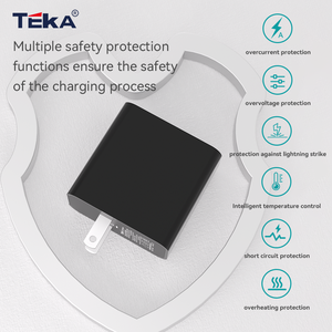 <span class=keywords><strong>Chargeur</strong></span> rapide GaN 65W avec ports Type-C et USB-A |   Protection OTP de charge PD simultanée 65W/18W pour ordinateurs portables et téléphones - Product Image 3