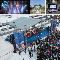 Système d'affichage portable pliable en alliage d'aluminium pour les expositions et les événements en plein air, certifié TUV