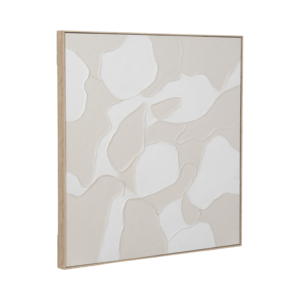 Quadro su tela dipinto a mano con cornice, design testurizzato per soggiorno o sala da pranzo - Product Image 2