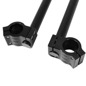 Manubrio da Moto Nero Regolabile CNC 32 33 35 36 37 39 41 45 48 50 51 MM Clip-on per Forcella <span class=keywords><strong>Cafe</strong></span> <span class=keywords><strong>Racer</strong></span> - Product Image 2