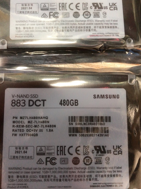 New Appearance DCT 480GB SATA SSD Solid State Drive SSD MZ7LH480HAHQ