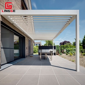 Persiana eléctrica abatible, pérgola impermeable <span class=keywords><strong>para</strong></span> jardín, pérgola <span class=keywords><strong>de</strong></span> aleación <span class=keywords><strong>de</strong></span> <span class=keywords><strong>aluminio</strong></span> - Product Image 5