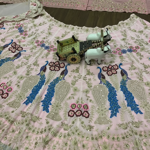 Designer Wedding Lehenga Choli 4 <b>Meter</b> Flared Lehenga with Can-Can and Canvas Layers - Product Image 1