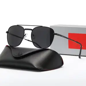 High Top Quality Aviation Glass Lens Brand Designer luxury Men Women Glasses Fashion Vintage Sunglasses with Box logo luxury