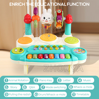 Zhorya Multi-functional Baby Playing Learning Toy Electronic Organ Piano Keyboard Suit Music Toys Musical Instruments