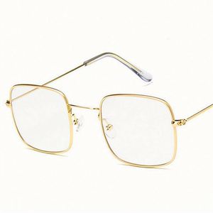 Lunettes de soleil rétro tendance 2019 pour hommes et femmes, verres transparents jaunes et roses, petite monture carrée en métal - Product Image 5