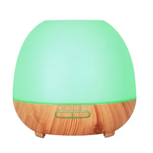 400 ML LED Essential Oil Diffuser China Supplier One-top Service Cool Mist Humidifier with Light Wood Grain Cheap Price