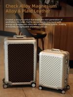 Valises de luxe pour affaires à roulettes, valises en aluminium avec serrure TSA, sacs de voyage, ensembles de bagages rigides OEM