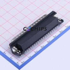 X0337WT7W3 D-Sub/VGA Connector Bent Lead Through Hole Connector Standard D-Sub Male 37P Right Angle Insert - Product Image 2