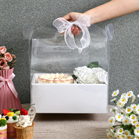 10 pièces / Carton Boîtes cadeaux transparentes - Parfaites pour la Saint-Valentin, Noël - Idéales pour les cadeaux de fête, les boîtes à fleurs, les boîtes à gâteaux