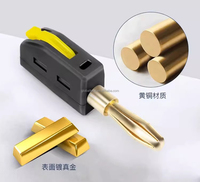 Globaltone GHC-1001 – Bornier banane en cuivre sans soudure à connexion rapide, 4 mm, courant élevé 32A/250V, plage de câblage 0,2-2,5 mm²