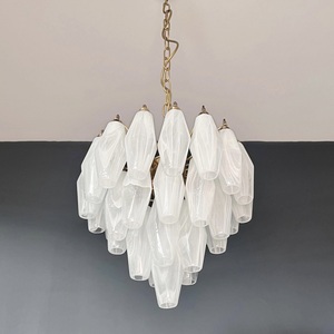 Vintage italiano lampadario Murano alabastro bianco Poliedri occhiali artigianali lampadario <span class=keywords><strong>per</strong></span> sala da pranzo bagno illuminazione arredamento - Product Image 3