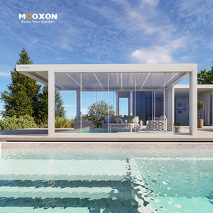 Kit Pergola in Alluminio Personalizzato con Montaggio Facile e Sistema di Lamelle a Controllo Remoto - Product Image 1