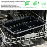 Boîtes jetables en plastique pour salades de fruits frais, plateaux de fête, récipients à rebord pour sauces, sandwichs et aliments