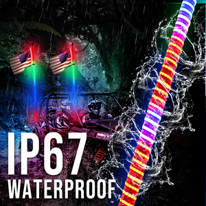 Lumière LED en forme de fouet 2/3/4/5FT COB RGB, antenne fouet, motifs de poursuite DIY pour tout-terrain ATV UTV RZR Polaris <span class=keywords><strong>Dune</strong></span> Buggy 4X4 Camion - Product Image 4