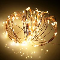 Guirlande de fils de cuivre flexibles de 1M-10M, 10-100 LED, alimentée par piles, micro-lumières multicolores en forme de riz pour bricolage, artisanat, fête, vacances