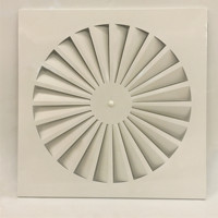 Grille d'aération carrée fixe en spirale pour la climatisation, diffuseur d'air pour bâtiment, vente en gros