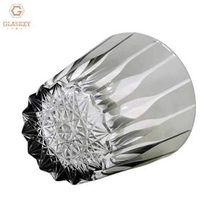 Edo Kiriko Verre gravé bleu-gris sculpté à la main Coupe en cristal astral Verre à vin Verres à <span class=keywords><strong>whisky</strong></span> - Product Image 2